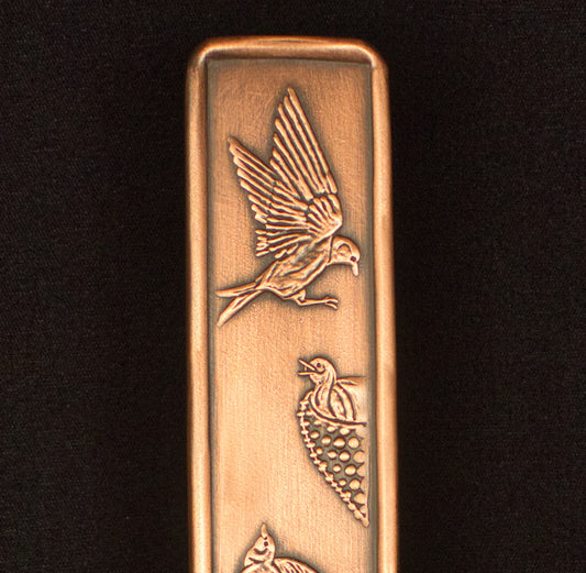 Swallows, Large Cabinet/Door Pull, 1.5" x 9", Copper
