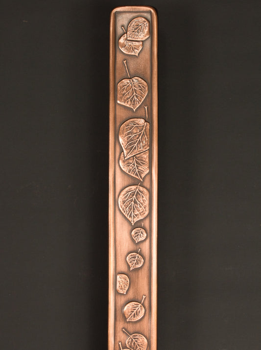 Aspen Leaves Door/Appliance Pull, 1.5" x 20", Copper