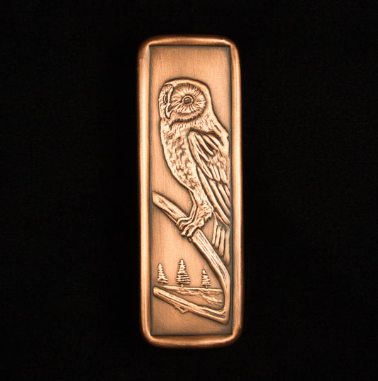 Tall Cabinet Pull, Barn Owl, 1.5" x 4.5", 3" Center to Center Mounts.