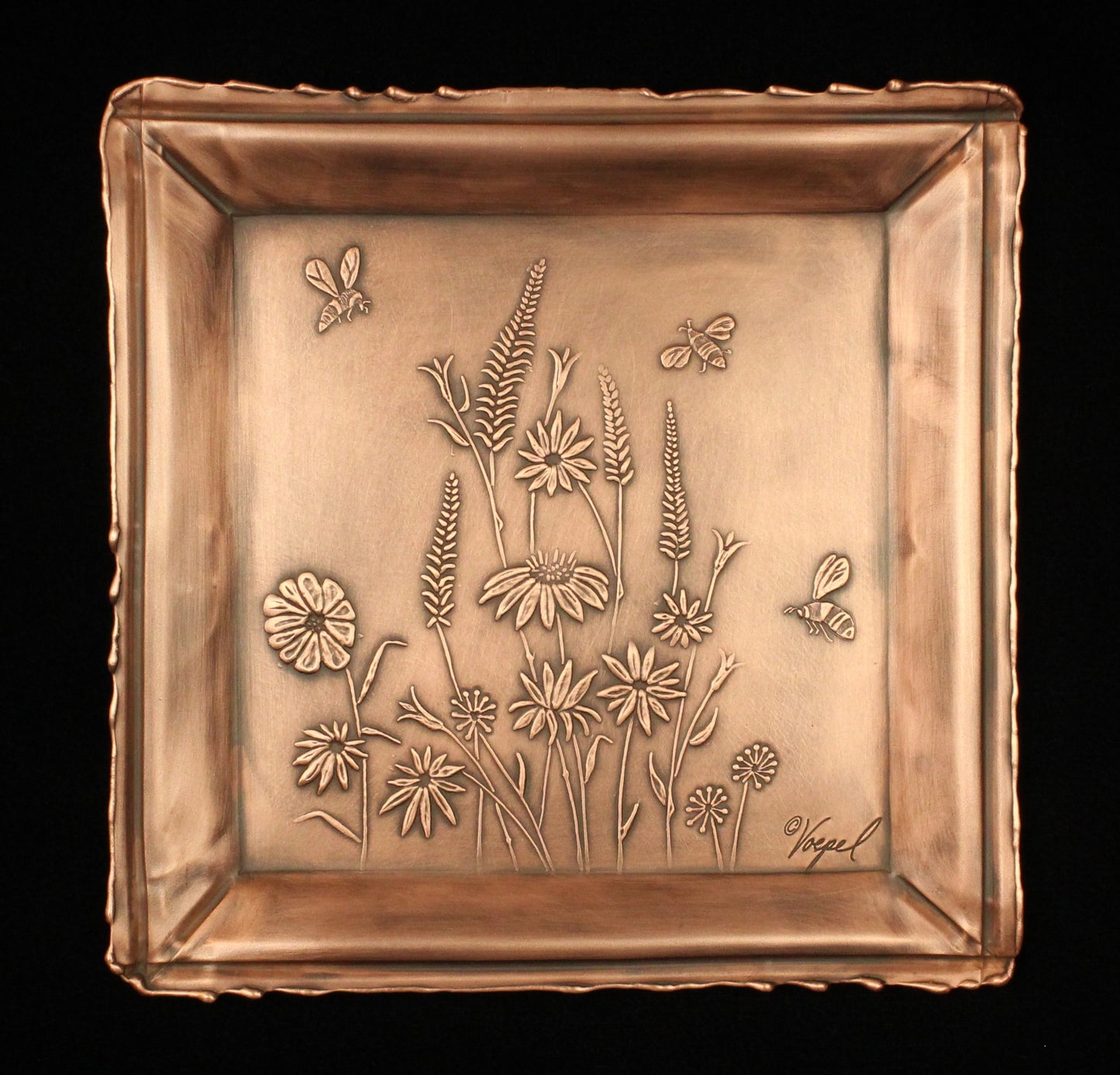 Bees and Wildflowers Valet Tray, 7"x7"