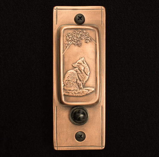 Fox Doorbell, 2" x 5.5", Copper