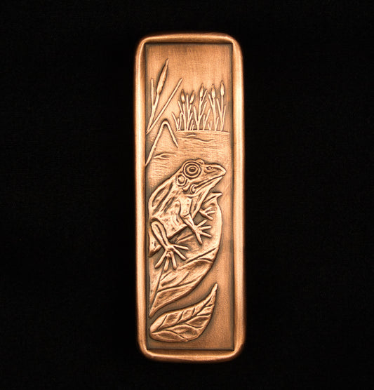 Tall Cabinet Pull, Frog, 1.5" x 4.5", 3" Center to Center Mounts.