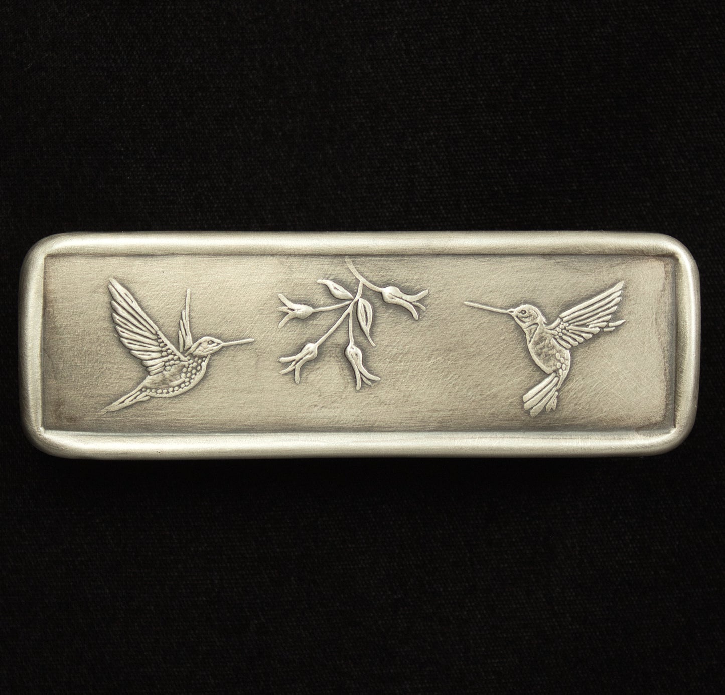 Hummingbird Drawer Pull, Nickel/Silver, 1.5" x 4.5"