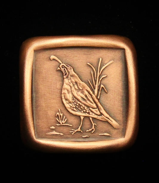 Quail Knob, Facing Left, 1.5" x 1.5'.