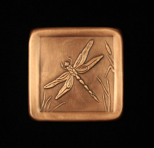 Dragonfly Tile, Facing Left, 3" x 3".