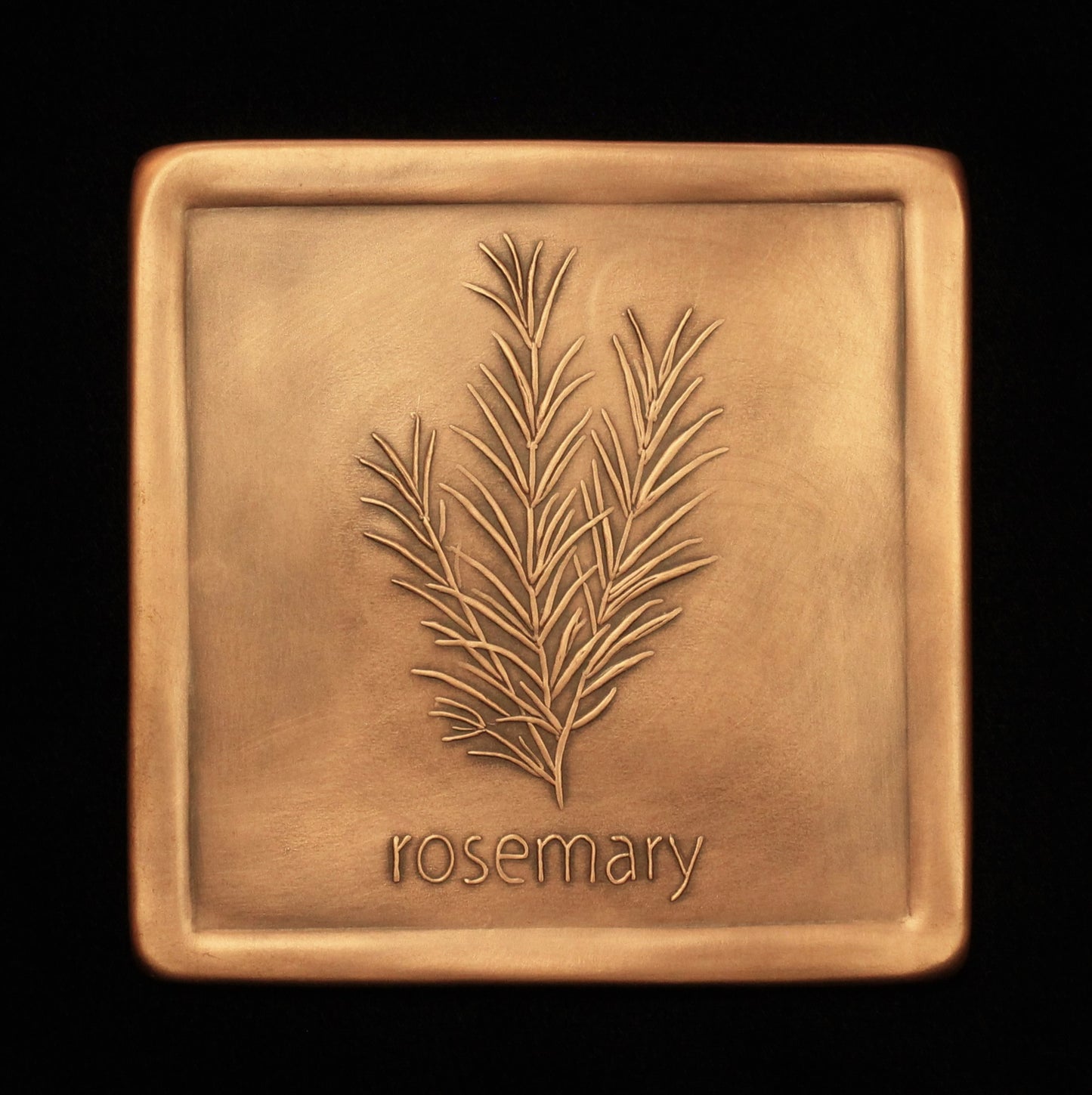 Rosemary Tile, 6"x 6" 1/4", Copper. ROT66