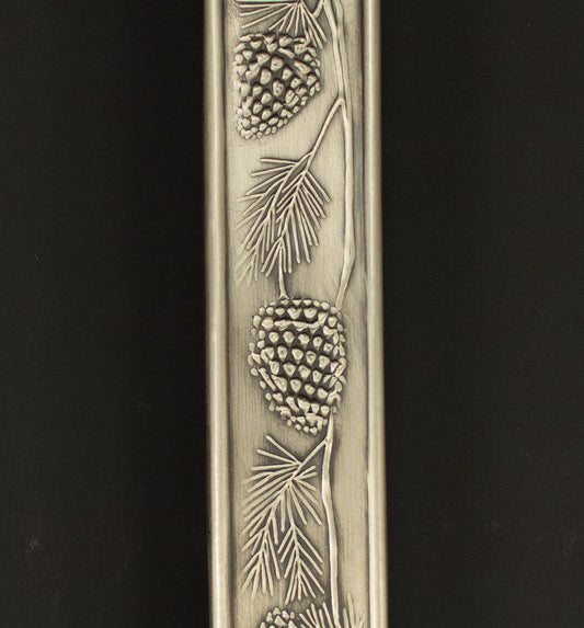 Pinecones, Nickel/Silver, Large Cabinet/Door Pull, 1.5" x 9".