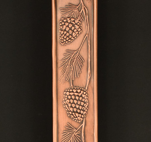 Pinecones, Large Cabinet/Door Pull, 1.5" x 9". Copper