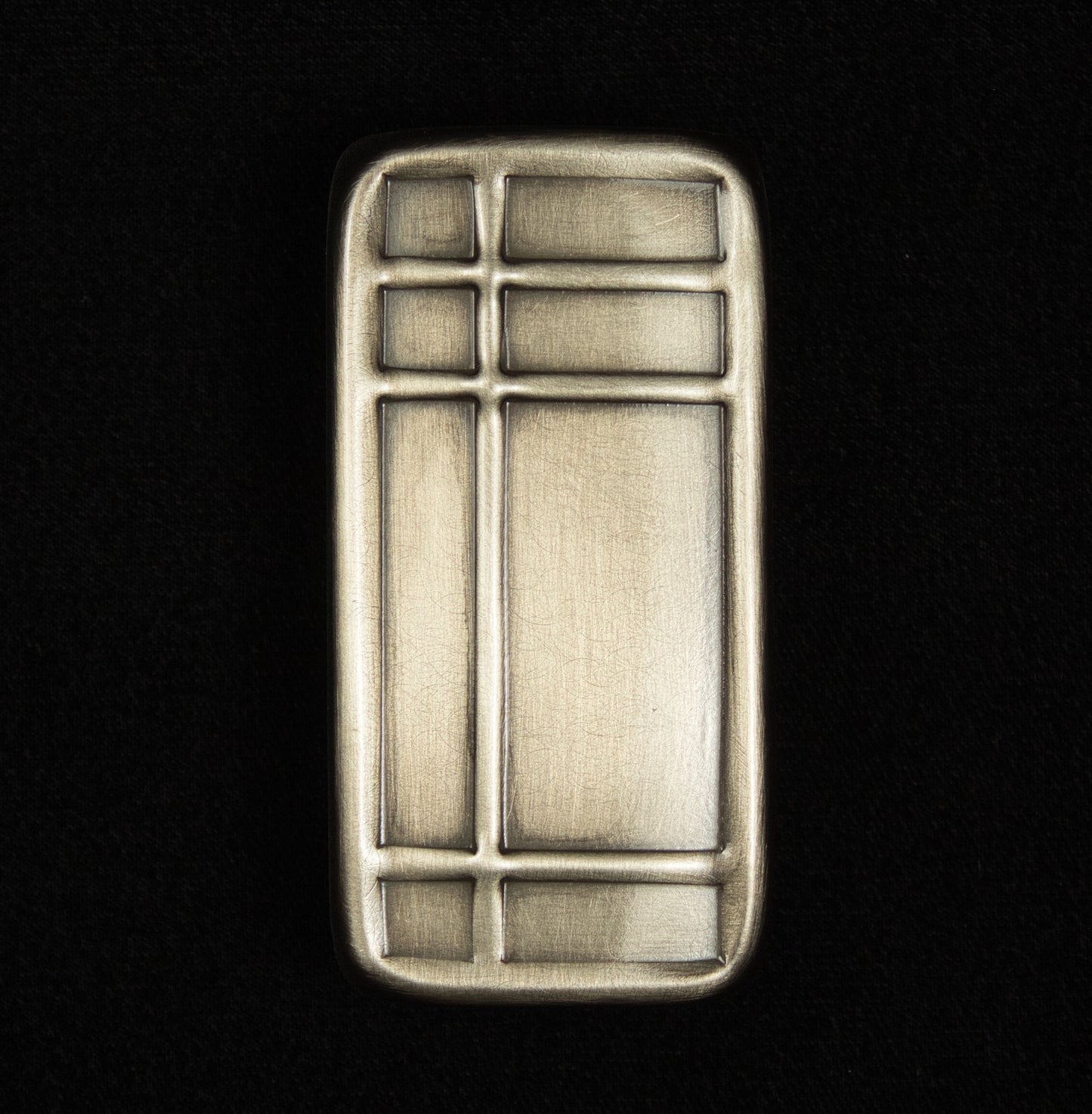 Prairie Cabinet Pull "A", 1.5"" x 3", Nickel/Silver.