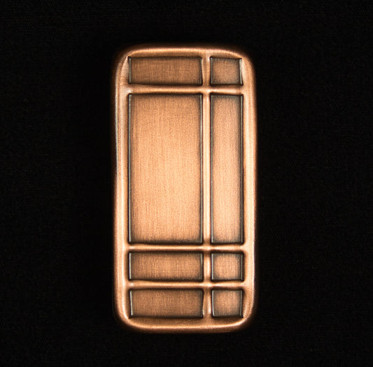 Prairie Cabinet Pull "B", 1.5" x 3", Copper