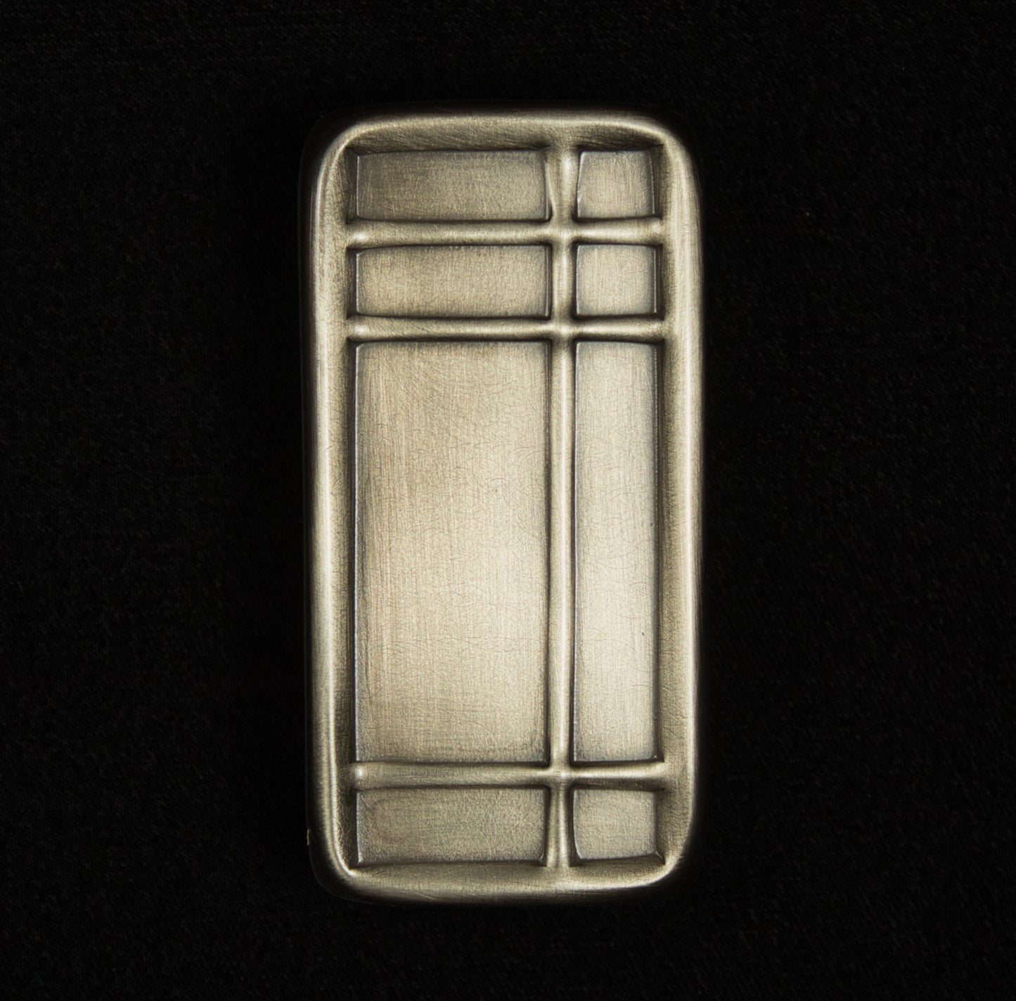 Prairie Cabinet Pull "B", 1.5" x 3", Nickel/Silver