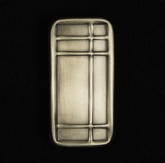 Prairie Cabinet Pull "B", 1.5" x 3", Nickel/Silver