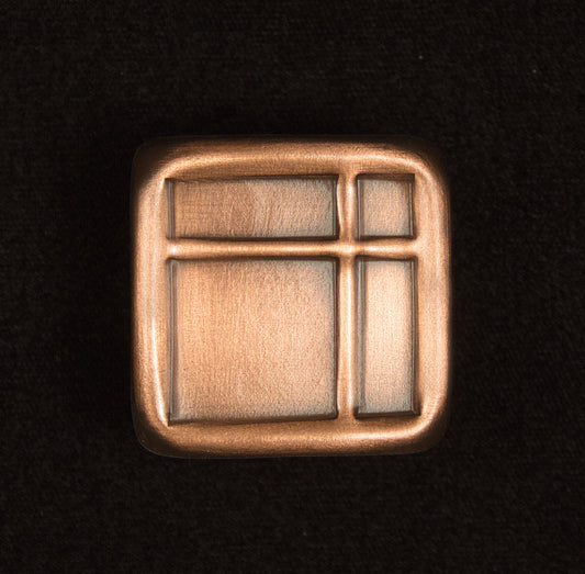 Prairie Knob "B", 1.5" x 1.5", Copper