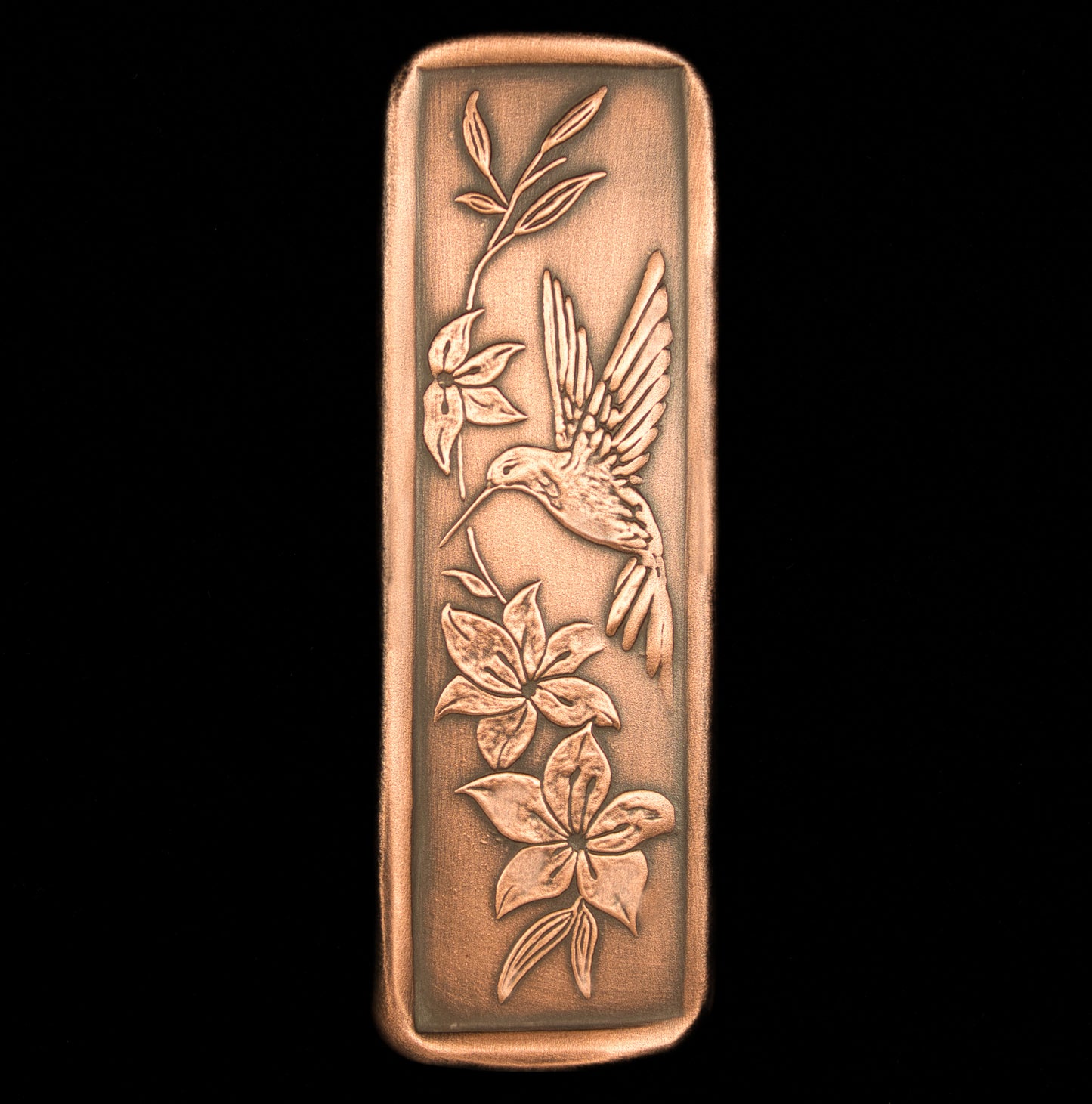 Tall Cabinet Pull, Hummingbird Facing Left, 1.5"x 4.5", 3" Center to Center Mounts