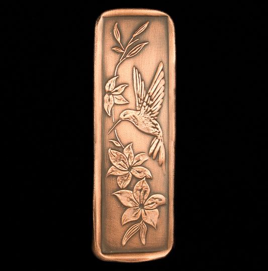 Tall Cabinet Pull, Hummingbird Facing Left, 1.5"x 4.5", 3" Center to Center Mounts