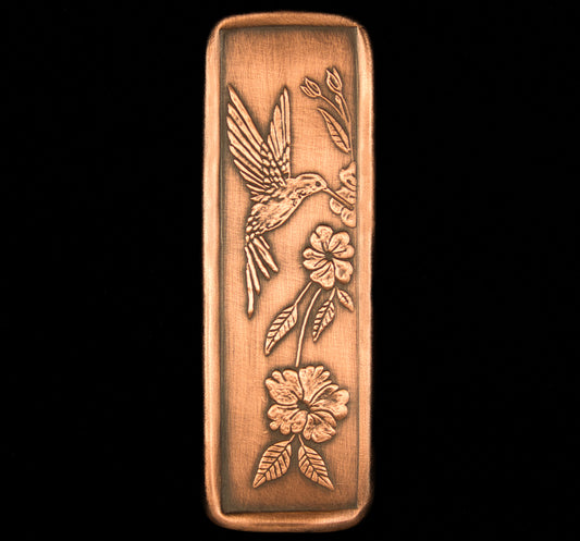 Tall Cabinet Pull, Hummingbird Facing Right, 1.5"x 4.5", 3" Center to Center Mounts