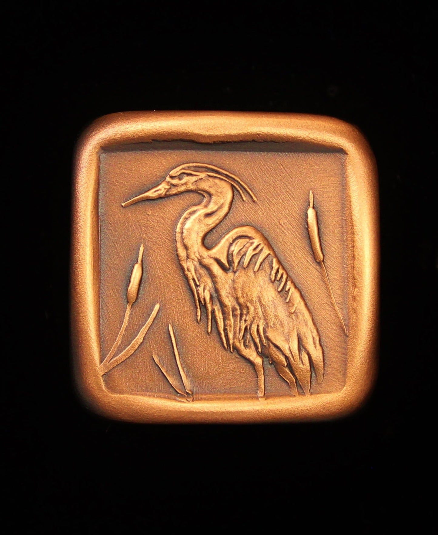 Heron Knob, Facing Left, 1.5" x 1.5"