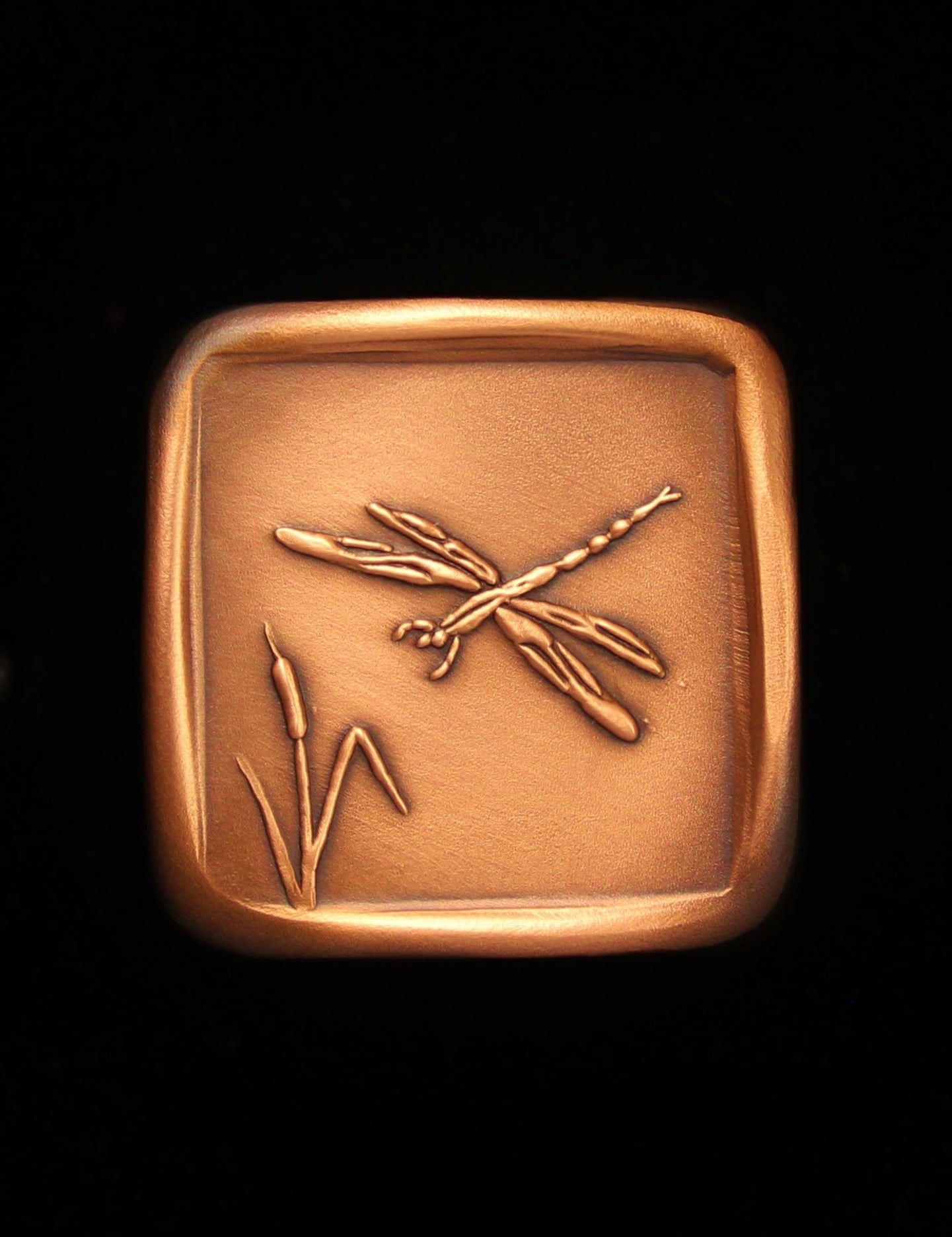 Dragonfly Knob, Copper, Design "A", 1.5" x 1.5"