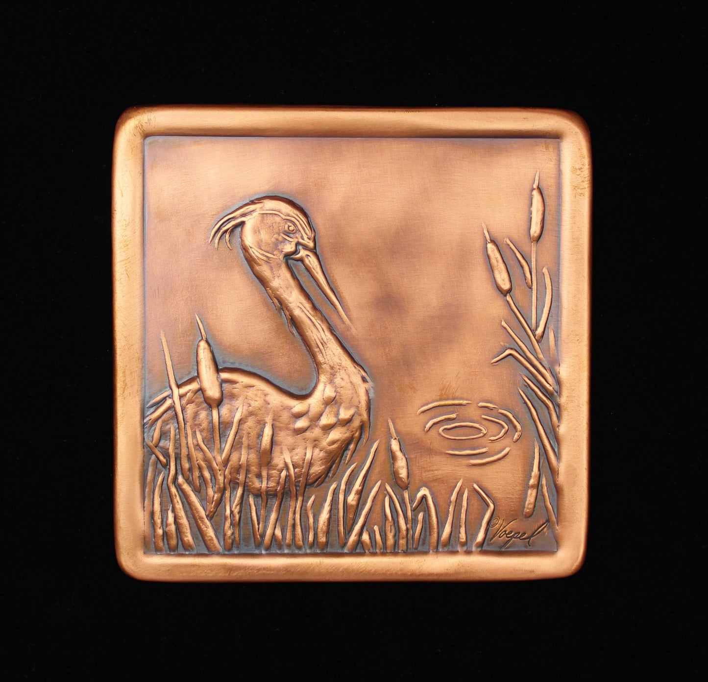 Heron Tile, 6" x 6" x 1/4", HET66