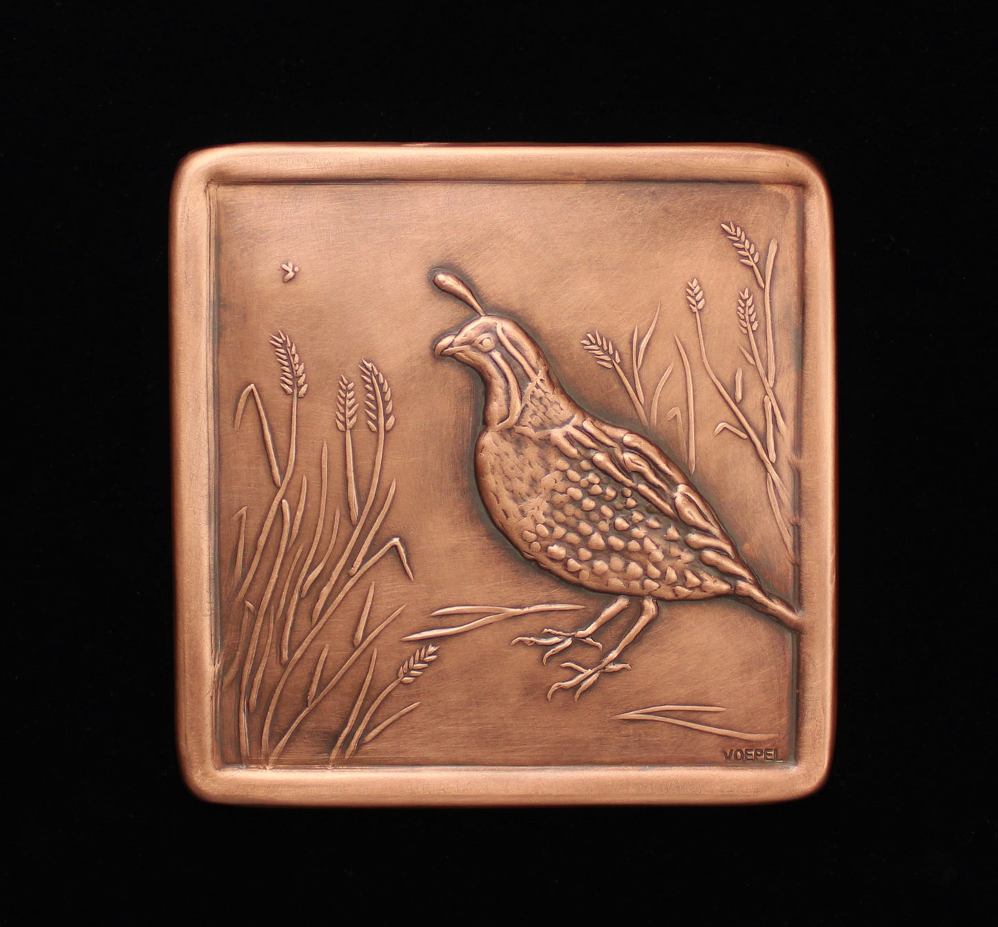 Quail Copper Tile, 6" x 6" x 1/4", QUT66