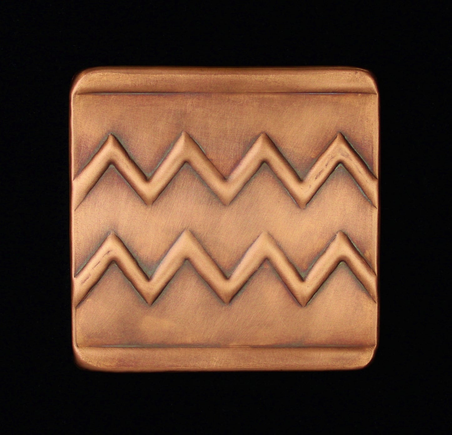 Southwest Tile, Zig-Zag, Copper, 6"x 6" x 1/4", SWT66