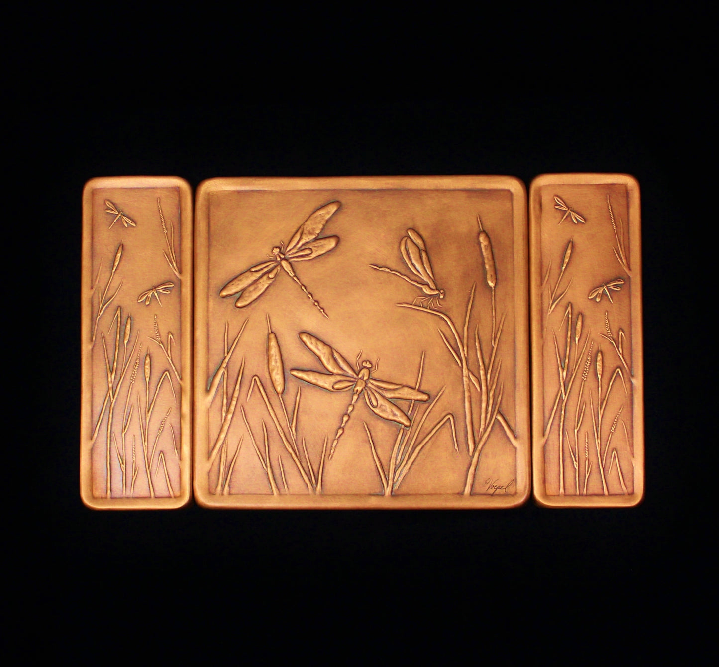 Dragonfly Copper Mural, 9"x 15"x 1/4", DFM915