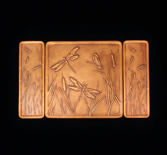 Dragonfly Copper Mural, 9"x 15"x 1/4", DFM915