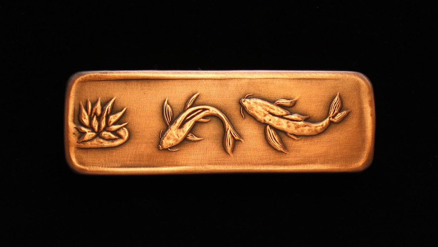 Koi Drawer Pull, Copper, 4.5" x 1.5"