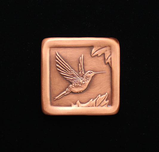Hummingbird Tile, Facing Right, 3"x 3" x 1/4", HBTR33