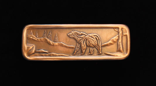 Bear Drawer Pull, Copper, 4.5"x 1.5"