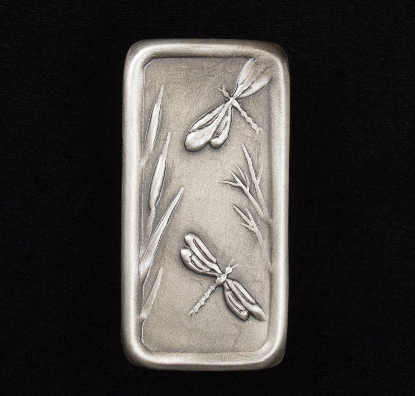 Dragonfly Cabinet Pull, Nickel/Silver, 2 Dragonflies, 1.5" x 3"