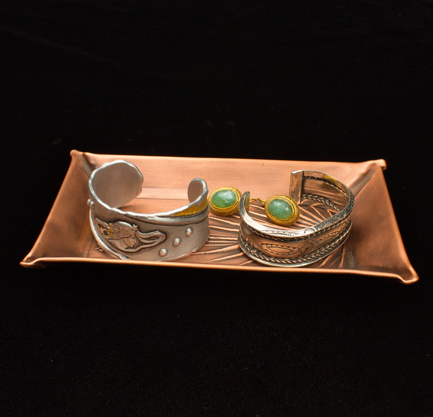 Fox Chasing Butterflies Valet Tray, 4" x 7" x 3/4"