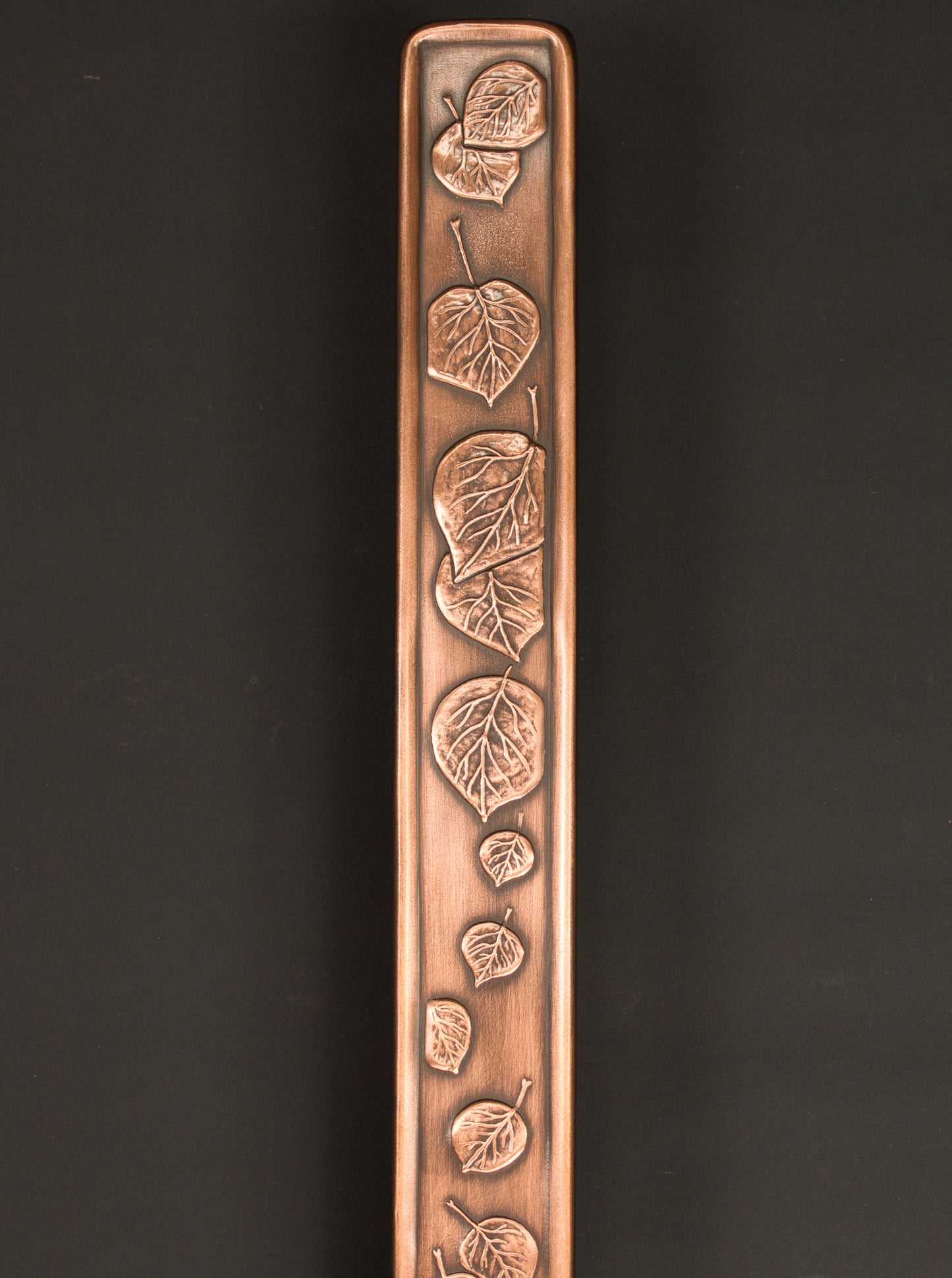 Aspen Leaves Door/Appliance Pull, 1.5" x 20", Copper
