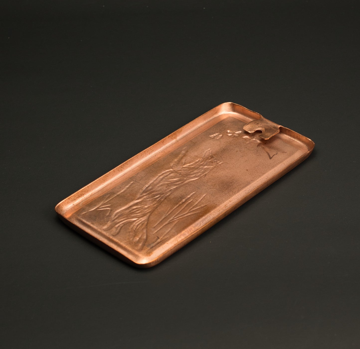 Vineyard Tile, Grapes, Copper, Handmade Tile, 3" x 6" x 1/4", VYT36