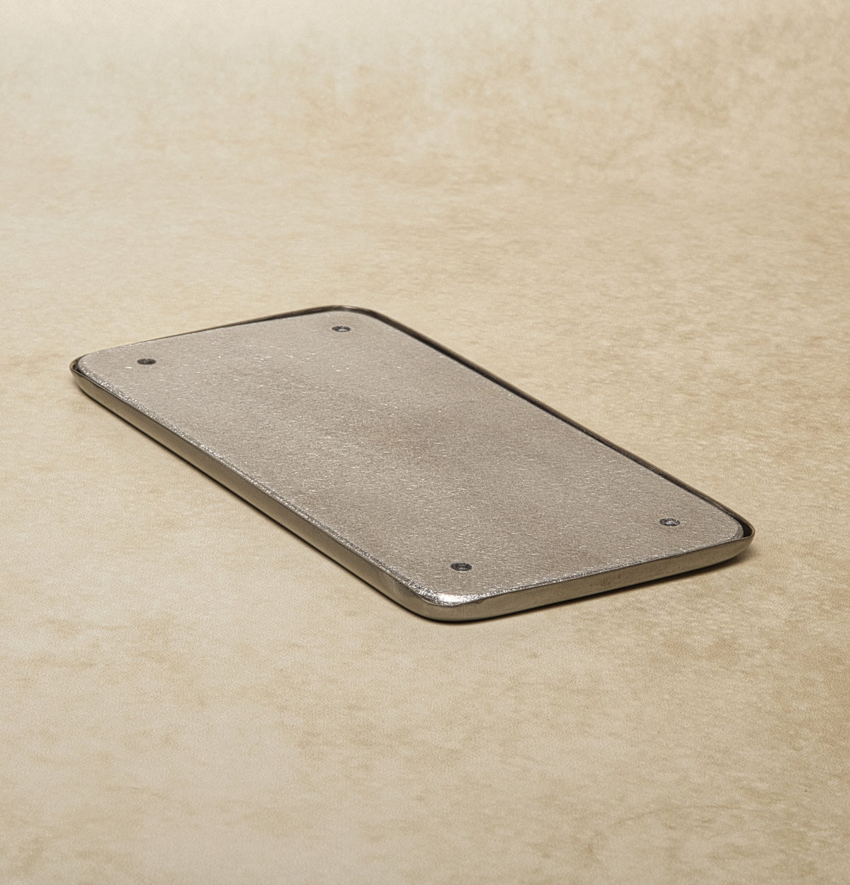 Heron Push Plate, Nickel/Silver, 3" x 6", Facing Left