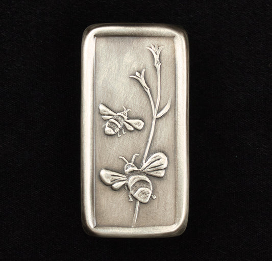 Bee Cabinet Pull, Nickel/Silver, Design "C", 1.5" x 3"