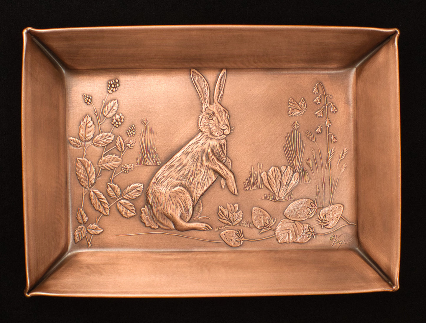 Bunny in the Garden Valet Tray, 7" x 10" x 1"