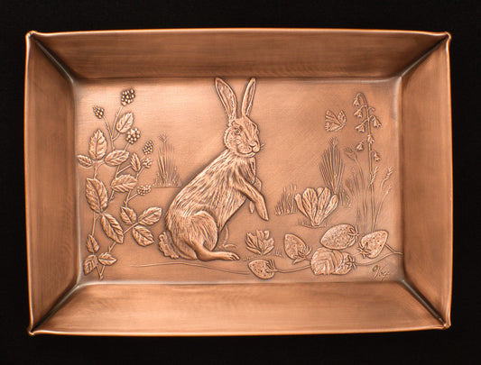 Bunny in the Garden Valet Tray, 7" x 10" x 1"
