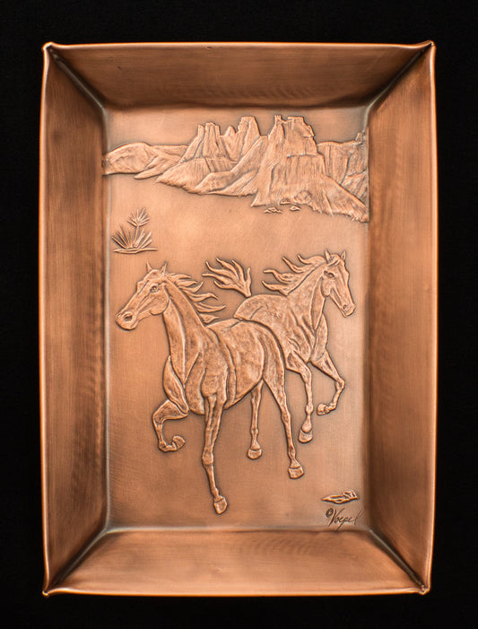 Canyon Horses Valet Tray, 7" x 10" x 1", CHR710