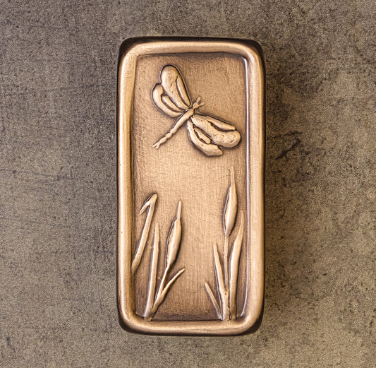 Dragonfly Cabinet Pull, Bronze, 1 Dragonfly, 1.5" x 3".