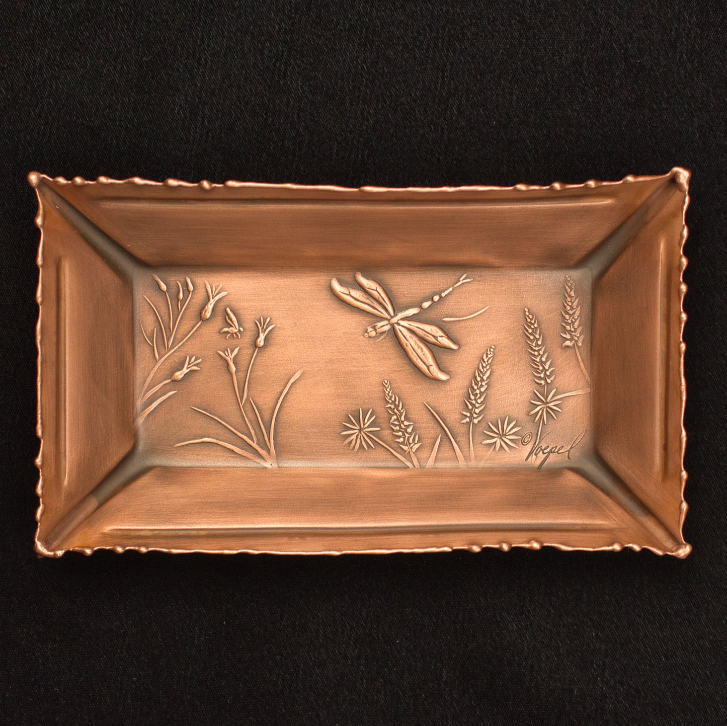 Dragonfly and Wildflowers Valet Tray, 4"x 7", DWR47