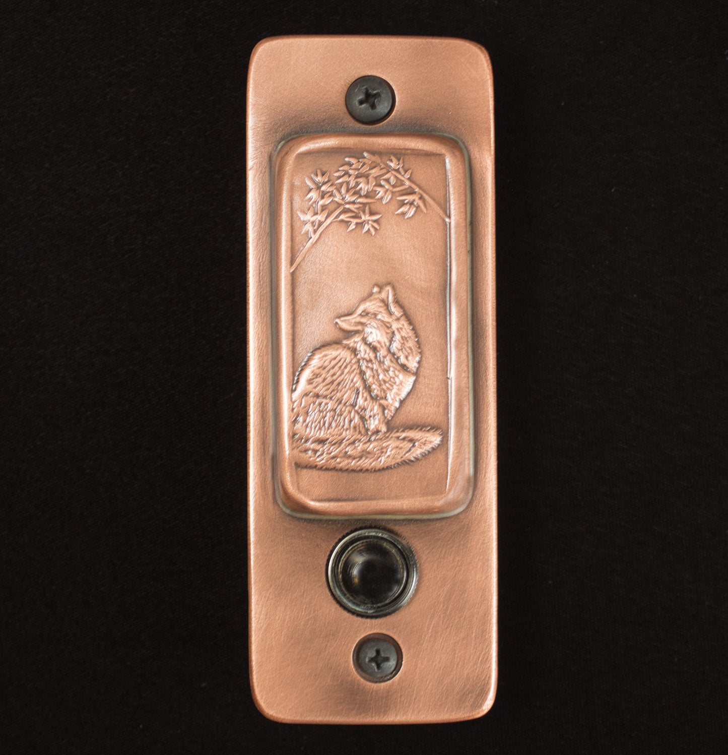 Fox Doorbell, 2" x 5.5", Copper