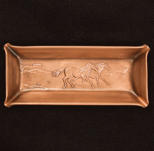 Galloping Horses Mini Tray, 2" x 5"