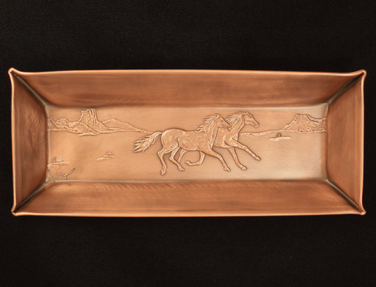 Galloping Horses Valet Tray, 4" x 10" x 1", GHR410