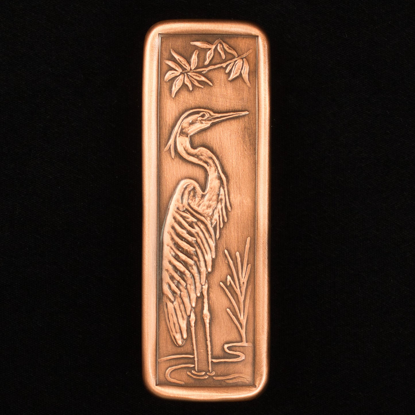 Tall Cabinet Pull, Heron, 1.5" x 4.5", 3" Center to Center Mounts