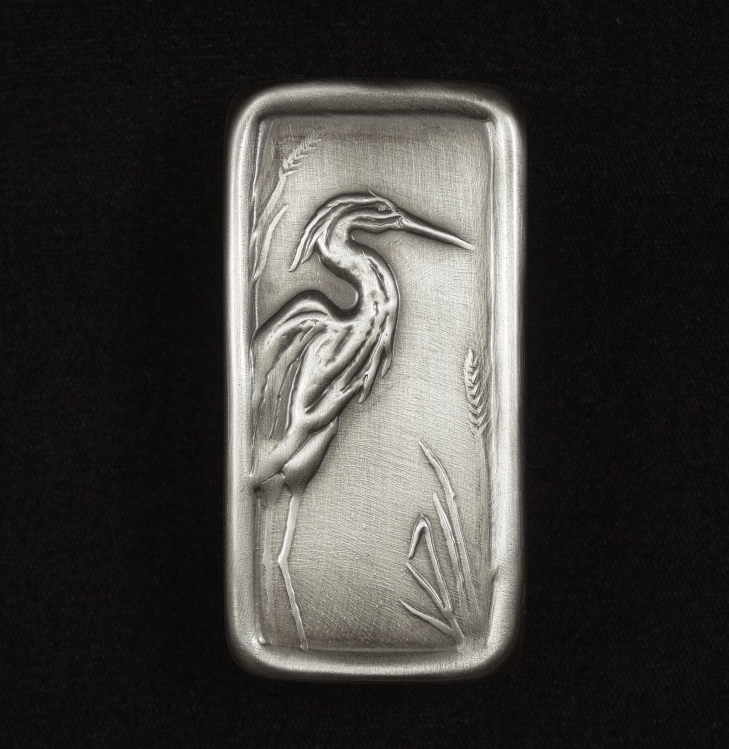 Heron Cabinet Pull, Nickel/Silver, Facing Right, 1.5" x 3"