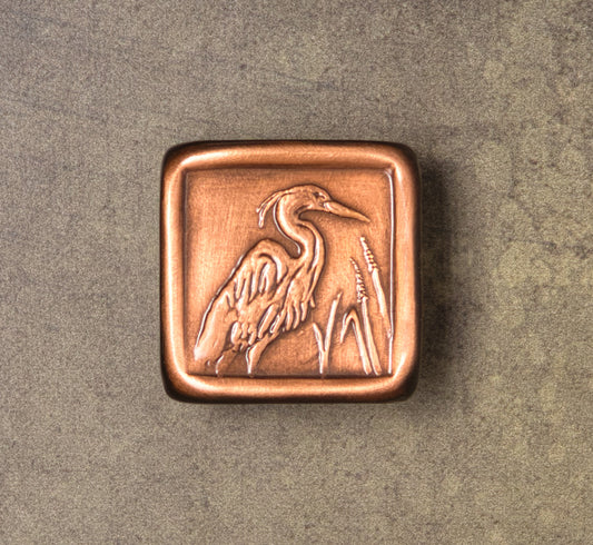 Heron Knob, Facing Right, 1.5" x 1.5"