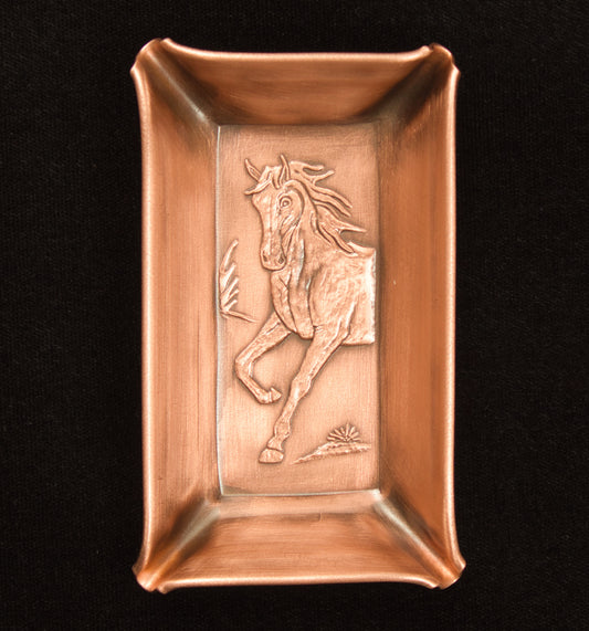 Horse Handmade Mini Ring Tray, 2" x 3.5", HOMRL23