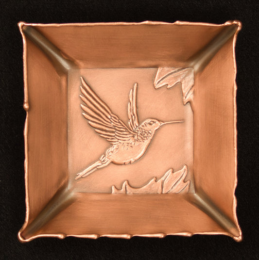 Hummingbird Tray, Facing Right, 4"x 4", HBRR44