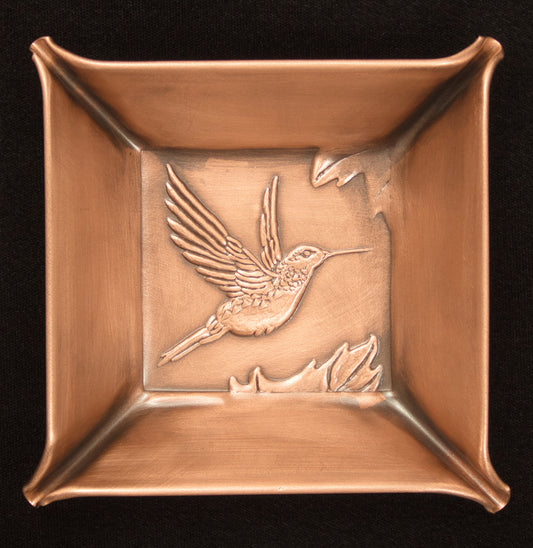 Hummingbird Tray, Facing Right, 4"x 4", HBRR44